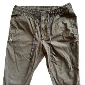 Hurley Olive Green Women’s Jogger Pants with Drawstring
